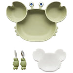 Φόρτωση εικόνας στο εργαλείο προβολής Συλλογής, Σετ Φαγητού Σιλικόνης για Μωρά με Βεντούζα – BPA Free (Πιατάκι, Κουταλάκι &amp; Πιρουνάκι)
