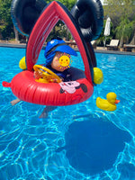 Φόρτωση εικόνας στο εργαλείο προβολής Συλλογής, Φουσκωτό Σωσίβιο Κάθισμα Mickey &amp; Minnie με Σκίαστρο – για μωρά 6 μηνών έως 4 ετών
