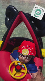 Φόρτωση και αναπαραγωγή βίντεο στο εργαλείο προβολής Συλλογής, Φουσκωτό Σωσίβιο Κάθισμα Mickey &amp; Minnie με Σκίαστρο – για μωρά 6 μηνών έως 4 ετών
